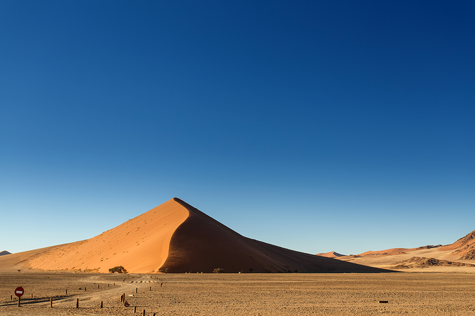 Sand Dune Landscape at Sossusvlei in the Namib Desert, Namibia, Africa